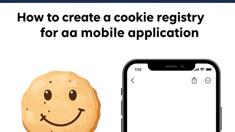 Современная иллюстрация процесса создания реестра файлов cookie для мобильного приложения в минималистичном стиле